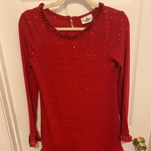 EUC Rare Editions sz 14 girls red dress